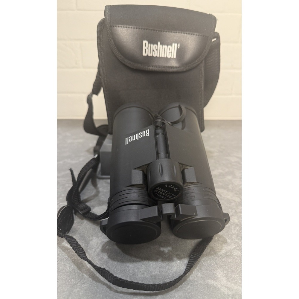 Bushnell 12x42 Black Binoculars w/ Case, Model 21-1224 (MPN 21-1224)